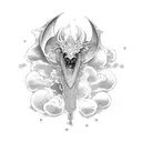 Neptune rides a dragon tattoo design idea