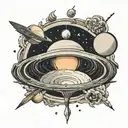 saturn planets of lessons and hardships as anime  astrology adhd late starter tattoo design idea