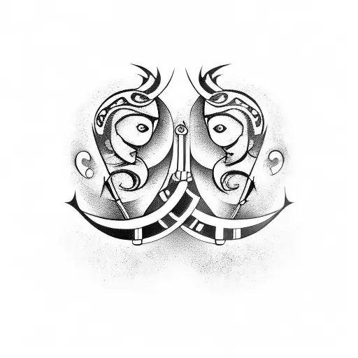 tribal gemini tattoos designs