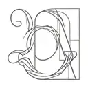 overlapping letters Iliani tattoo design idea