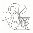 overlapping letters Iliani tattoo design idea