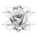 Cactus with a flower, End of Dawn, hope tattoo design idea