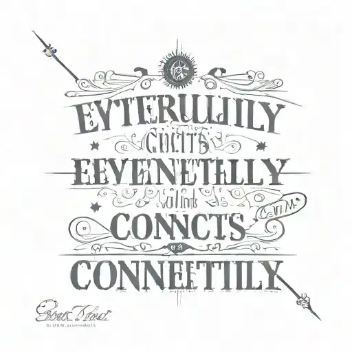 Coordinates Quote "Eventually everything connects" tattoo design idea