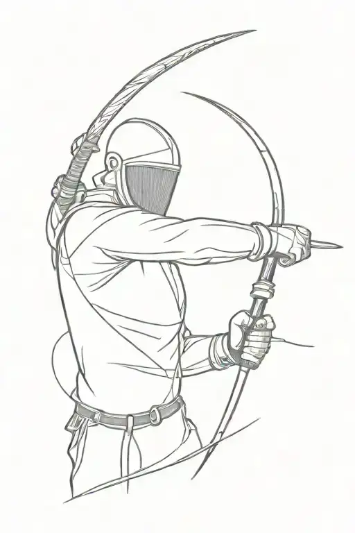 fencing sword pointing up  tattoo design idea