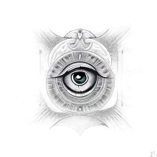 eye of ra, ankh, yin yang, cobra tattoo design idea