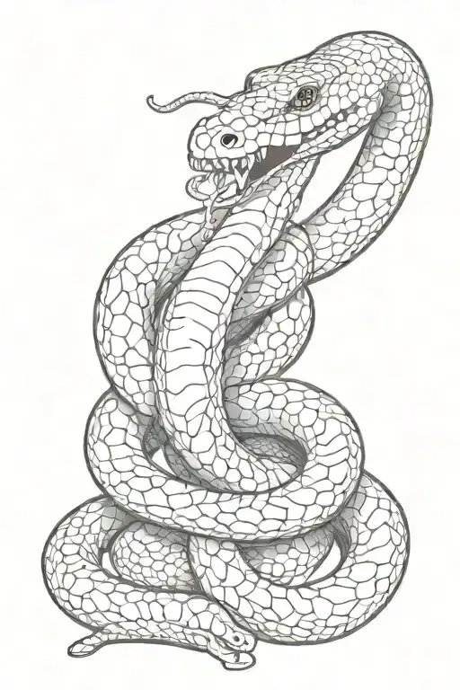 the snake eats itself tattoo design idea