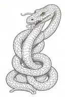 the snake eats itself tattoo design idea