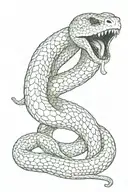 the snake eats itself tattoo design idea