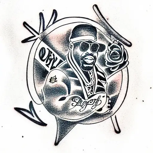 old school rappers tattoo design idea