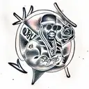 old school rappers tattoo design idea