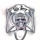 old school rappers tattoo design idea