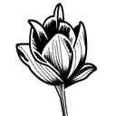 three flower bouquet of daffodil, gysophlia and a tulip tattoo design idea