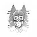 character from manga "Oyasumi punpun " tattoo design idea