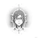 character from manga "Oyasumi punpun " tattoo design idea