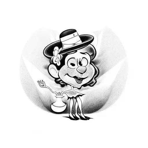 koko the clown from Betty boop 1933 tattoo design idea