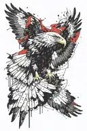 eagle,space tattoo design idea