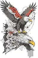 eagle,space tattoo design idea