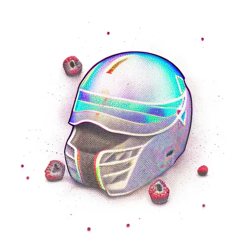 raspberry silence motocross tattoo design idea