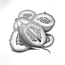 kiwi tattoo design idea