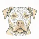 beige pitbull tattoo design idea