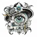 tears flowing tattoo design idea