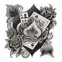 playing card suits   tattoo design idea