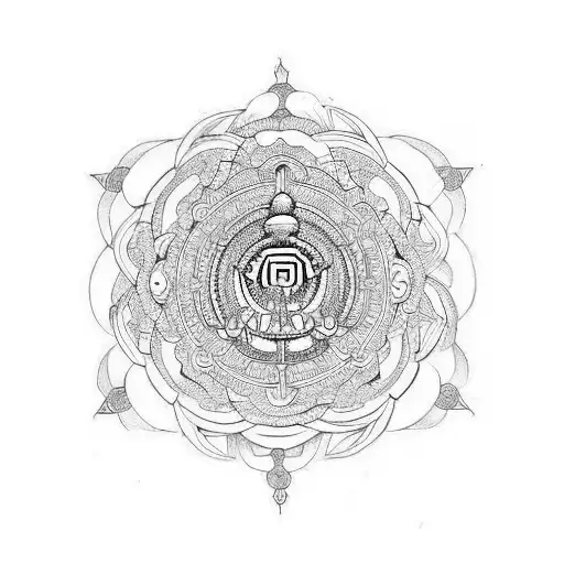 buddhist vajra tattoo design idea