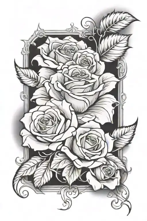 From shoulder to elbow sleeve tattoo. Heaven theme (not Christian) and with dollar rose in it tattoo design idea