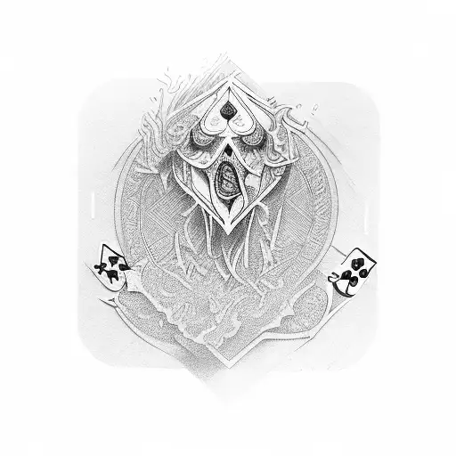 Poker cards and chips  tattoo design idea