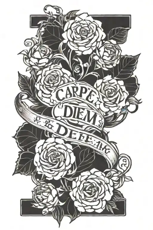 carpe diem tattoo design idea