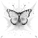 Butterfly,moon,rain,fire tattoo design idea