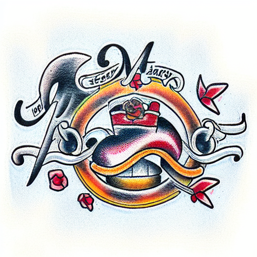 Marriage tattoo design idea