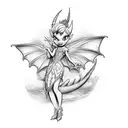 dragon tinkerbell tattoo design idea