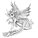 dragon tinkerbell tattoo design idea