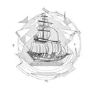 burn the ship tattoo design idea