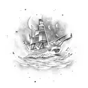 burn the ship tattoo design idea