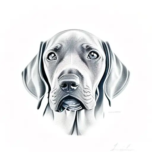 Weimaraner tattoo design idea