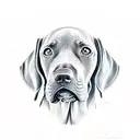 Weimaraner tattoo design idea