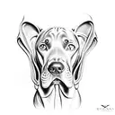 Weimaraner tattoo design idea