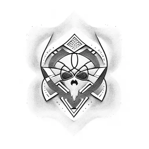 Psychology symbol incorporated into a fashionable basketball jersey design tattoo design idea