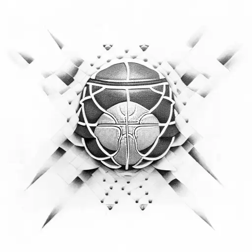 Psychology symbol incorporated into a fashionable basketball jersey design tattoo design idea