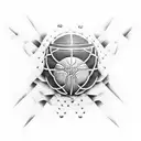 Psychology symbol incorporated into a fashionable basketball jersey design tattoo design idea