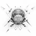 Psychology symbol incorporated into a fashionable basketball jersey design tattoo design idea