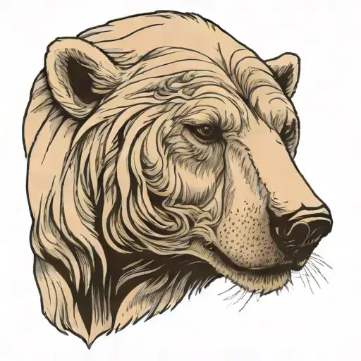 polar bear head, Svalbard, glacier tattoo design idea