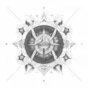 Celestial bodies tattoo design idea