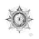 Celestial bodies tattoo design idea