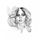 beyonce inspired text tattoo design idea