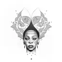 beyonce inspired text tattoo design idea