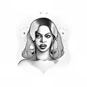 beyonce inspired text tattoo design idea