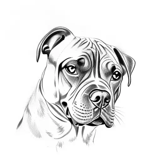 cane corso tattoo design idea